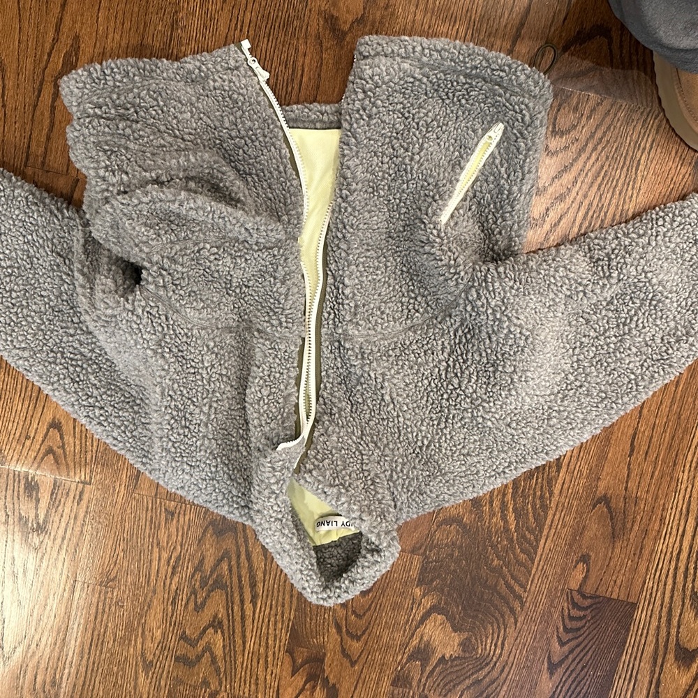 Sandy Liang Gray Sherpa Jacket